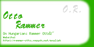 otto rammer business card